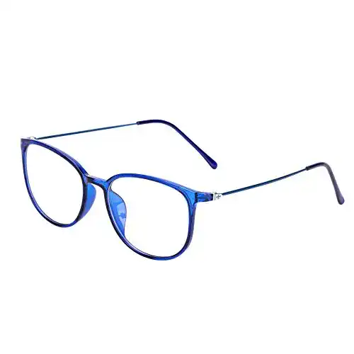 Retrobrille LONTG Retro Brille ohne stärke Student Slim-Brille