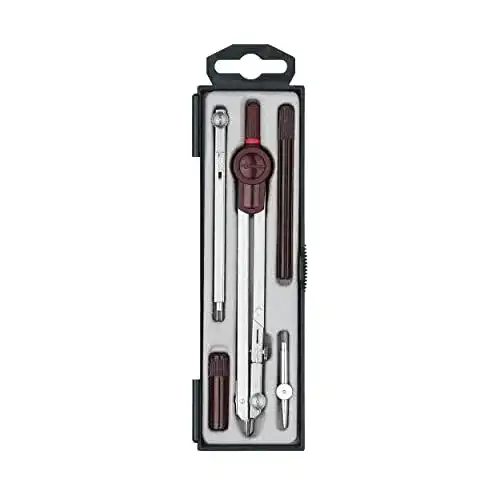 Zirkel rOtring S0214390 Centro Universal-Set, Mattvernickelt