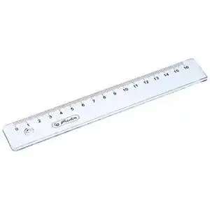 Lineal Herlitz 8700601 aus transparenter Kunststoff, 16 cm