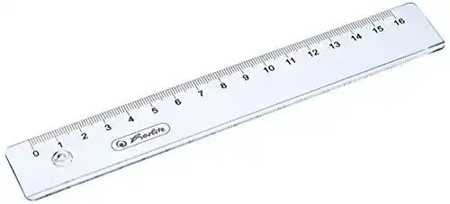 Lineal Herlitz 8700601 aus transparenter Kunststoff, 16 cm