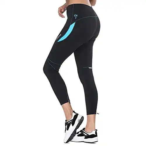 Fahrradbekleidung Damen Santic Fahrradhose Gepolstert Lang