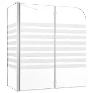 Badewannenfaltwand vidaXL Duschabtrennung 20x68x130cm