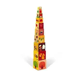 Stapelturm Janod J02917 „The 4 Seasons“ Quadratische Pyramide