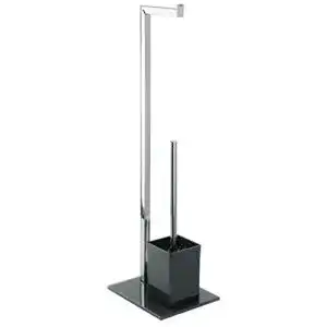 WC-Garnitur MSV Bad Serie Sydney, aus Edelstahl und Glas
