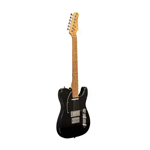 Stagg-Gitarre Stagg VINT SERIE-T PLUS E-Gitarre BLACK