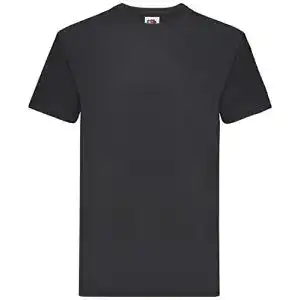 Schwarzes T-Shirt Fruit of the Loom Herren T-Shirt Schwarz Schwarz