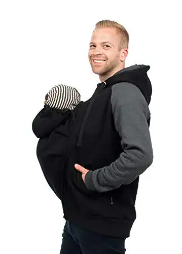 Tragejacke Viva la Mama, Papajacke für Babytragen, Quentin