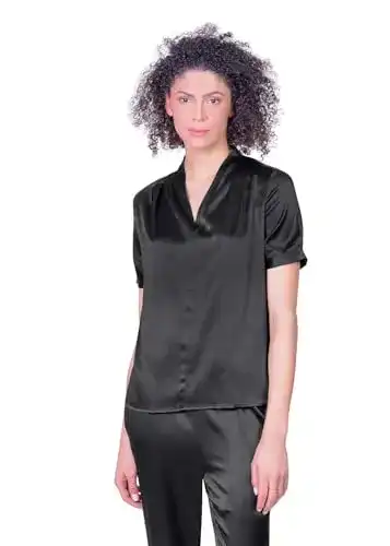 Seidenbluse 1st American Damen T-Shirt aus 100% Reiner Seide