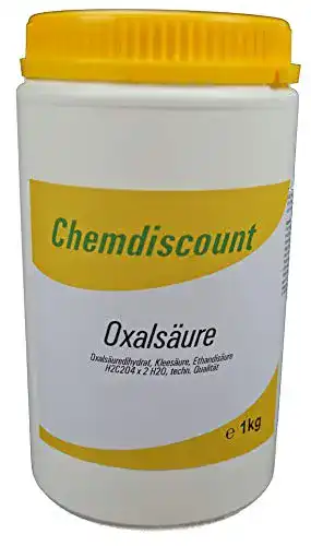 Oxalsäure Chemdiscount 1kg Pulver (Kleesalz, Ethandisäure)