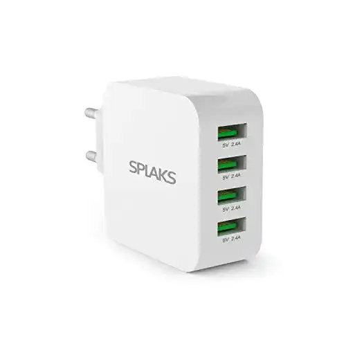 USB-Schnellladegerät SPLAKS USB Ladegerät 4-Port 40W 5V/8A