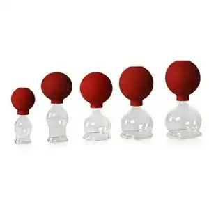 Schröpfset mit Pumpe Lauschaer Glas 5er Schröpfglas-Set mit Ball