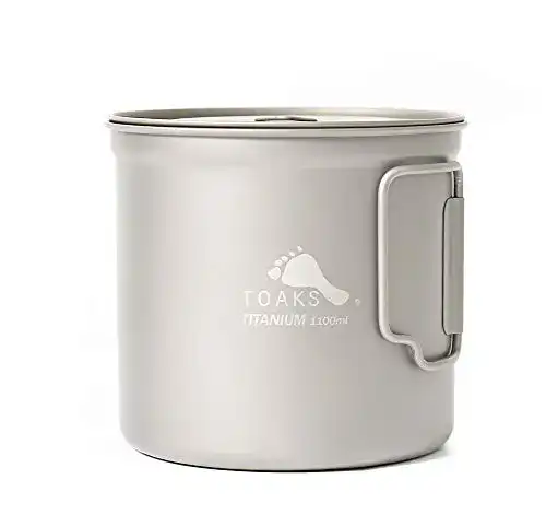 Camping-Topf TOAKS Pure Titanium Geschirr im Freien Becher