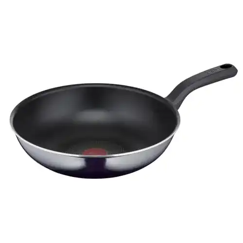 Tefal-Wokpfanne Tefal D52619 Resist Wokpfanne| sichere Titanium
