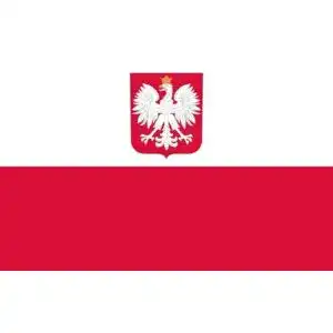 Polen-Flagge Abasonic Qualitäts 90×150 cm mit Hissband