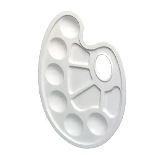 Farbpalette Herlitz Mischpalette mit Griffloch, Kunststoff, weiß