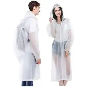 Durchsichtiger Regenmantel Ahsado 2 Stück Regenponcho Eva Regenjacke