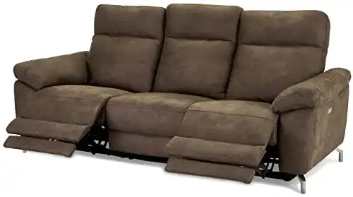 Relaxsofa Furnhouse Ibbe Design Braun Stoff 3er Sitzer Couch