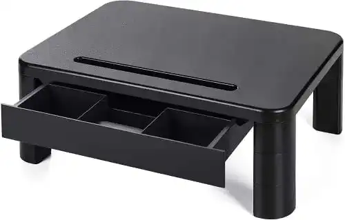 Monitorständer LORYERGO mit Schublade, höhenverstellbar