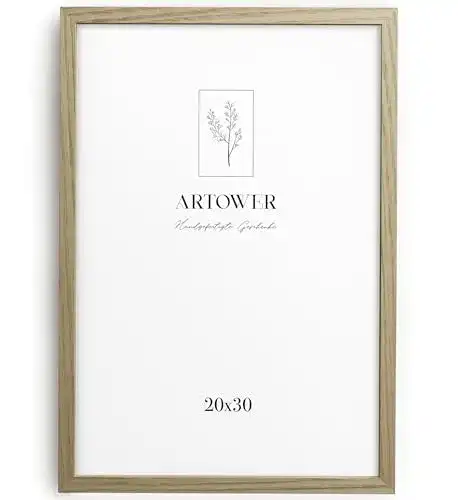 Bilderrahmen Artower ® für 20 x 30 cm Natur Holz Eiche Dünn