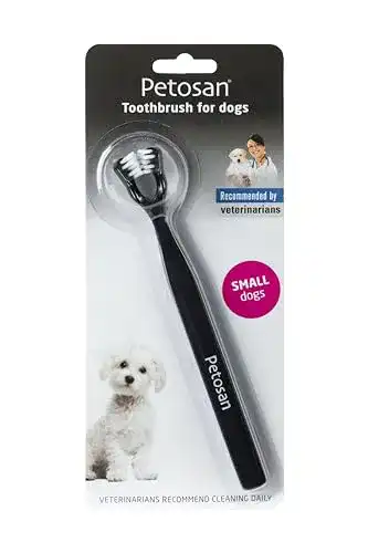 Hundezahnbürste Petosan Doppelköpfige Zahnbürste für Hunde