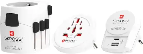 Reiseadapter Weltweit SKROSS 1.3025 PRO World + USB