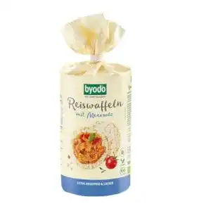 Reiswaffel Byodo mit Meersalz, (12 x 100 g Packung) – Bio