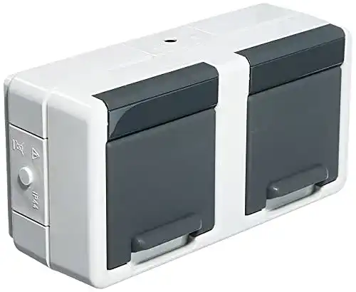 Aufputz-Steckdose Gira 1129898 Doppelsteckdose SCHUKO 078130