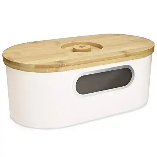 Brotkasten klein Navaris Brotkasten mit Deckel aus Holz
