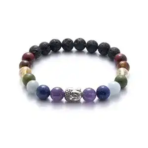 Chakra-Armband BERGERLIN 7 Chakren mit Buddha Kopf