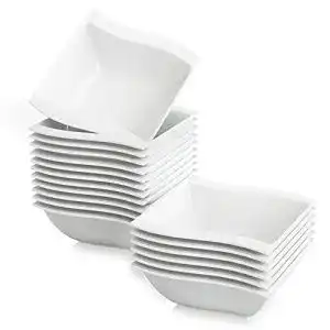 Salatteller MALACASA , Serie Flora, 18 TLG. Set CremeWeiß