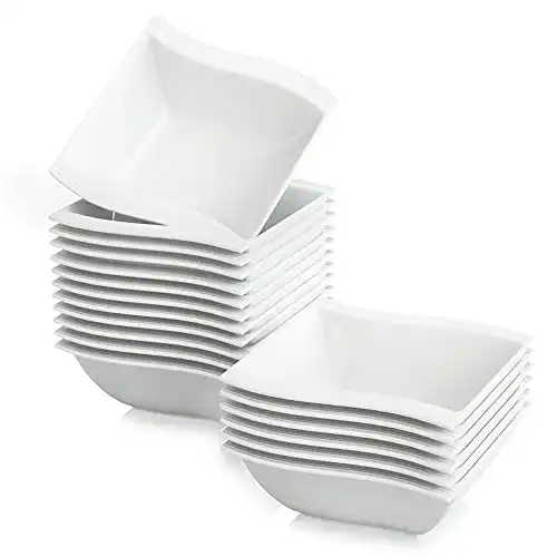 Salatteller MALACASA , Serie Flora, 18 TLG. Set CremeWeiß