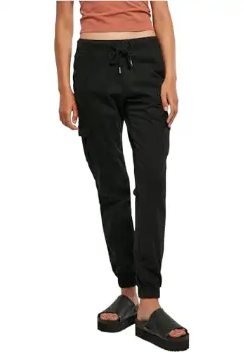 Cargohose Damen Urban Classics Hose Ladies High Waist Cargo