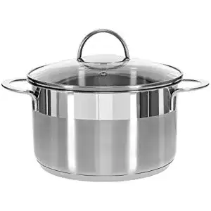 Kochtopf 20 cm GRÄWE Kochtopf mit Glasdeckel, 3 Liter Skala