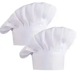 Kochmütze KBNIAN 2 Stück Unisex Koch Hut Elastische Kochkappe