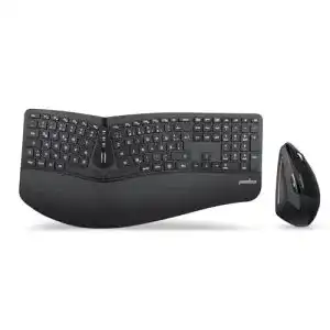 Ergonomische Tastatur Perixx Periduo-605, Kabellos u. Maus