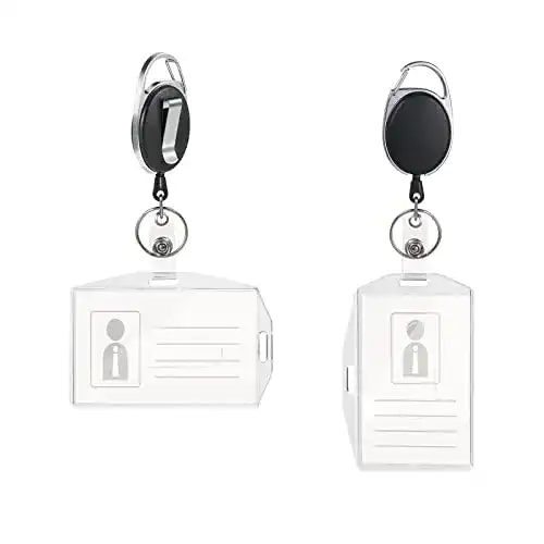 Ausweishülle Vicloon, 2 Stück mit Retractable Schlüssel Jojo