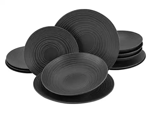 Geschirr Set Creatable, 23205, Serie LAVA STONE, 12 teilig