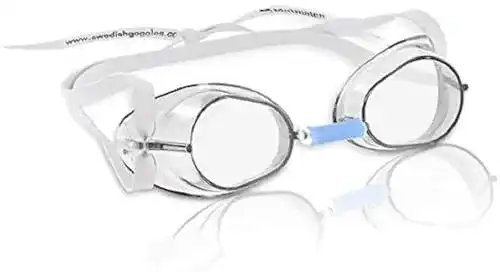 Schwedenbrille malmsten Antibeschlag Schwimmbrille, Weiß