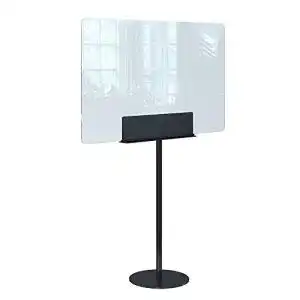 Acrylglas-Spuckschutz Rulopak Glastrennwand Plexiglas Standfuß