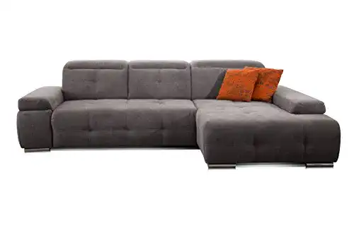 Ecksofa CAVADORE Schlafsofa Mistrel mit Longchair XL rechts
