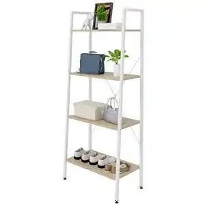 Leiterregal eSituro Bücherregal 4 Ablagen 60x35x148CM