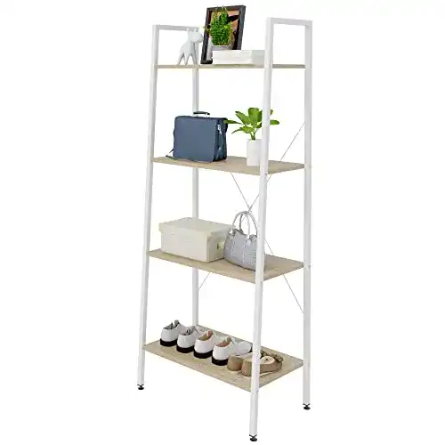 Leiterregal eSituro Bücherregal 4 Ablagen 60x35x148CM