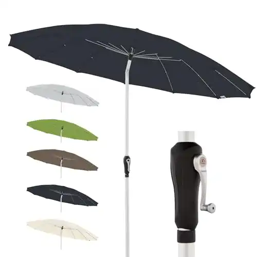 Sonnenschirm-250-cm Doppler Aluminium, Asia Look, knickbar