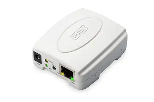 Printserver DIGITUS Fast Ethernet mit USB 2.0, 1x RJ45, 1x USB A