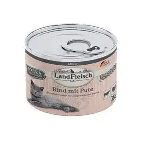 Landfleisch-Katzenfutter Landfleisch Cat Pastete Rind+Pute, 6X