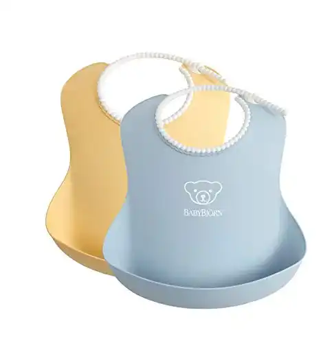 Lätzchen BabyBjörn BABYBJÖRN, 2-pack, Blassgelb/Blassblau
