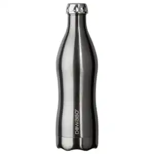 Edelstahl-Trinkflasche Dowabo Thermoskanne Schwarz, 750 ml