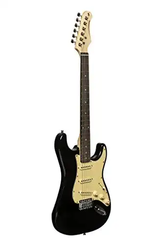 Stagg-E-Gitarre Stagg SES-30 BK Standard S E-Gitarre