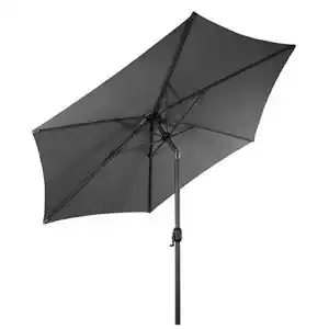 Sonnenschirm-250-cm Spetebo Alu mit Knickgelenk + Kurbel