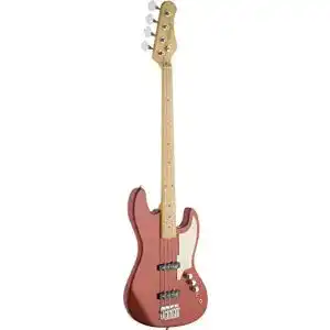 Stagg-Bass Stagg SBJ-50 MRD Custom J Bass Guitar metallic rot